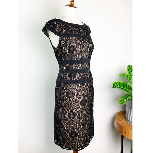 Adrianna Papell | Lace Sheath Dress - Picture 2 of 8